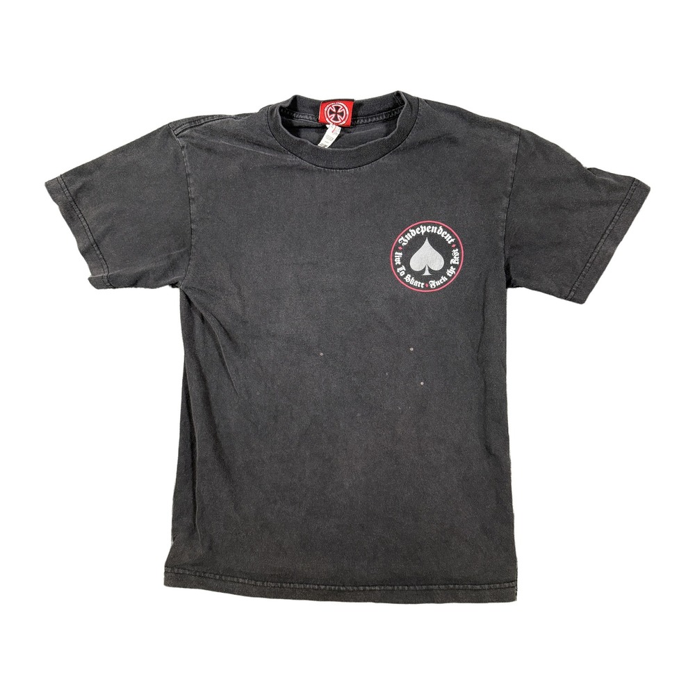 Independent Truck Co Thrasher Spade Graphic T-Shirt Mens Small Black Skater Tee